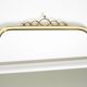 Large heavy long Mid Century brass wall mirror by Münchner Zierspiegel