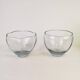 Modern set of 2 crystal bowls by Asta Strömberg, Sweden, 1950s.