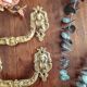 Pair of Louis XV style handles, bronze