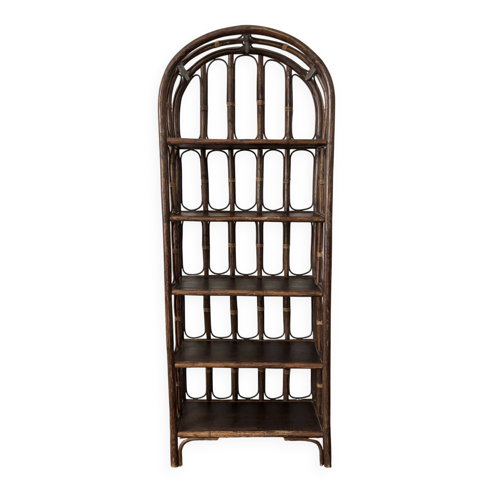 Vintage rattan shelf