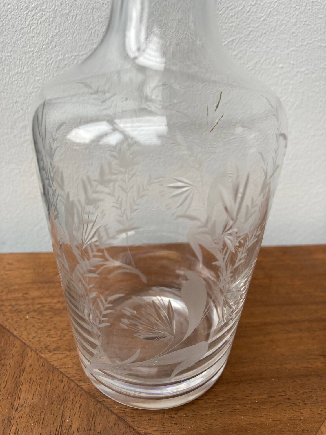 Paire de carafes gravées Napoleon III