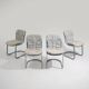 Ensemble de 4 chaises "077" par Studio Cidue pour Cidue, années 1970.