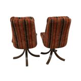 Velvet swivel chairs