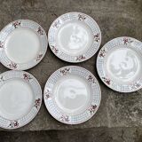 Flat plates Sarreguemines model Christiane