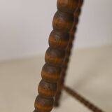 Vintage round Bobbin side table