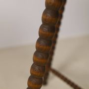 Vintage round Bobbin side table