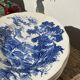5 hollow plates / earthenware soup Gien Enoch Wedgwood style blue iron earth - vintage model