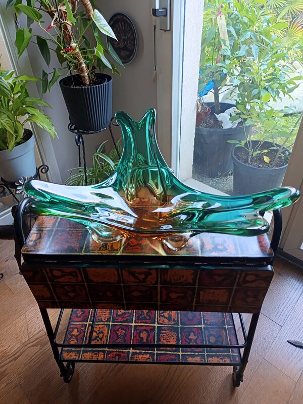 Grand centre table verre de Murano années 1950