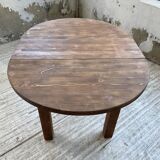 1950s round pine table with extensions