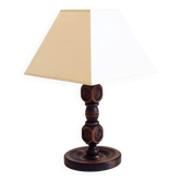 Art Deco Wood Table Lamp by Charles Dudouyt, France, 1930s