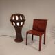 Large brutalist vintage ceramic floorlight