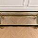 Vintage black and gold console with two glass shelves – 70s/80s
