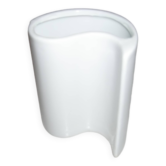 Petit vase "Virgule blanche"