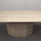 Table de salle à manger XL en travertin, Italie vers 1970