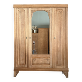 Art Deco three-door oak wardrobe (renovated)