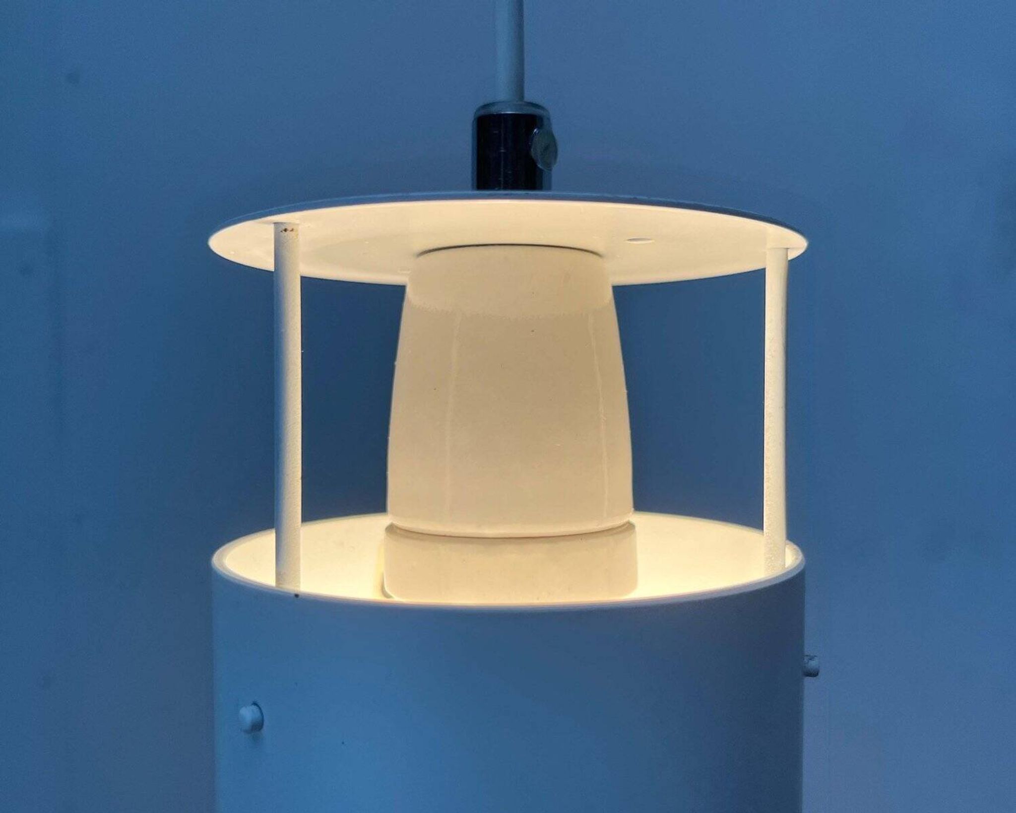 Fyrtønden pendant lamp, minimalist Danish modern mid-century by Asger Bay Christiansen for Lys, 1960s.