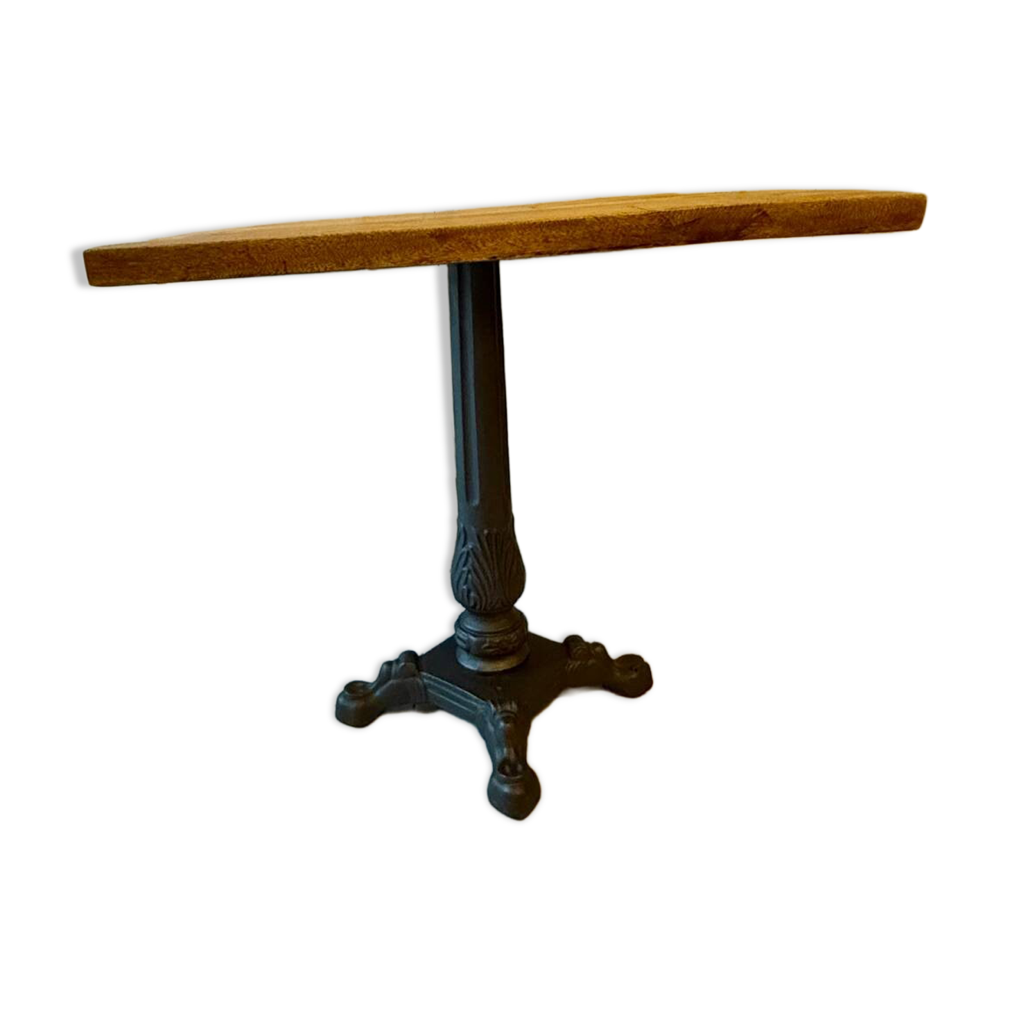 Table bistrot en manguier et fonte