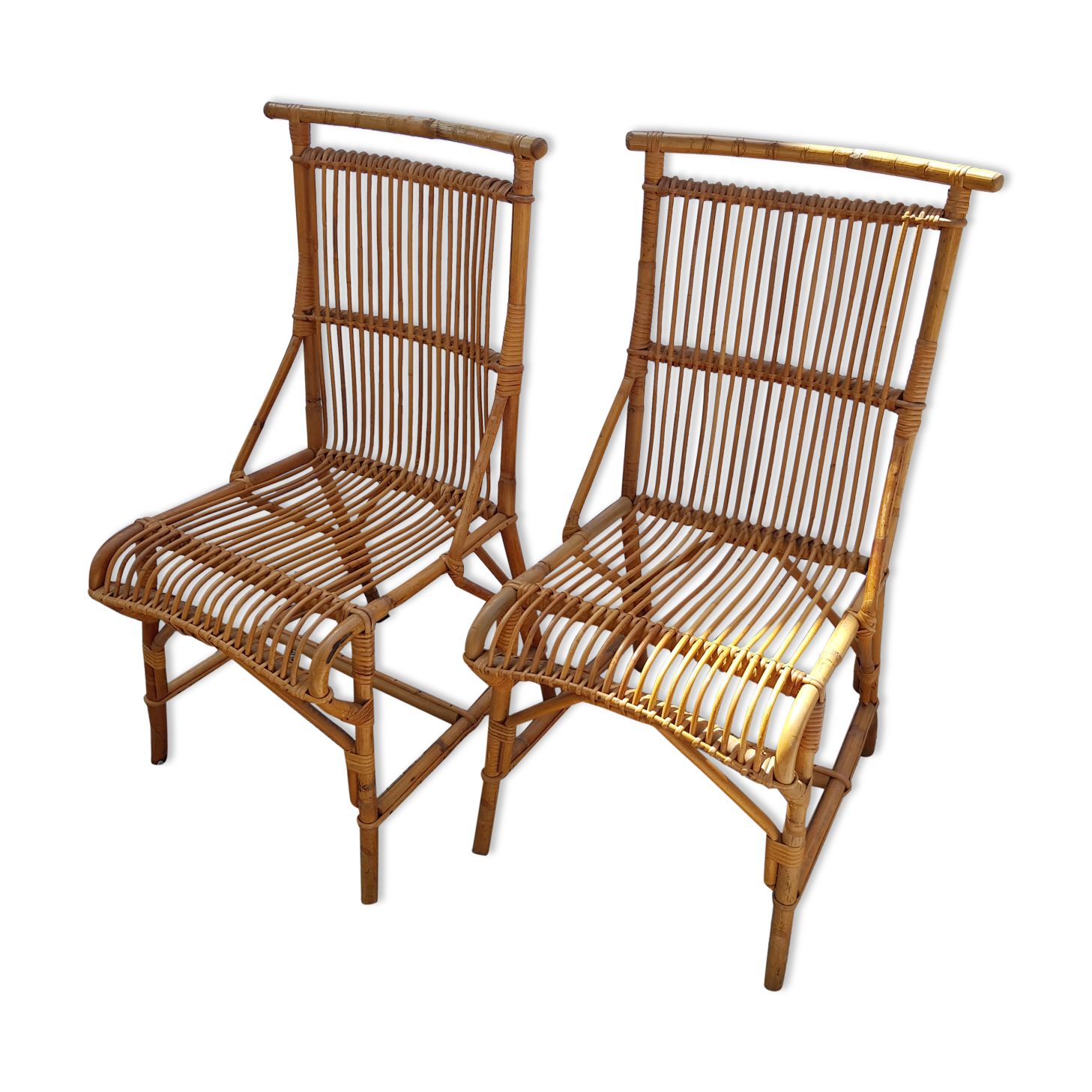 Pair of rattan chairs