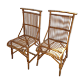 Pair of rattan chairs