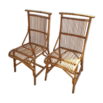 Pair of rattan chairs