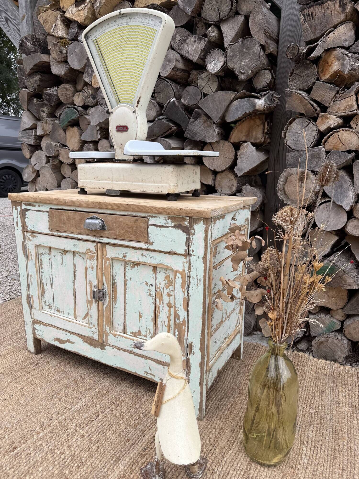 Meuble rangement vintage/ Meuble métier