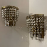 1970s brass pendant wall lights