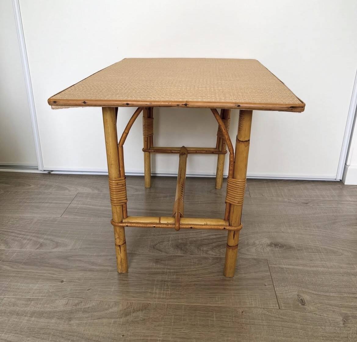 Vintage rattan coffee table