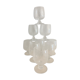 9 Riom blown and bubbled foot glasses