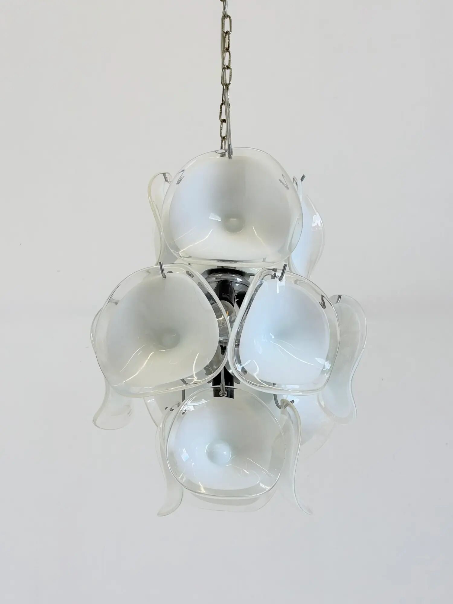 Gino Vistosi Murano glass chandelier with glass discs