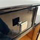 Art Deco Bedside Cabinets in Black Lacquer & Chrome, France, 1930, Set of 2