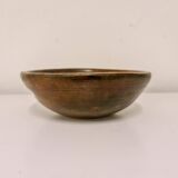 Swedish folk art, unique farmer's bowl from the early 19th century in painted wood.