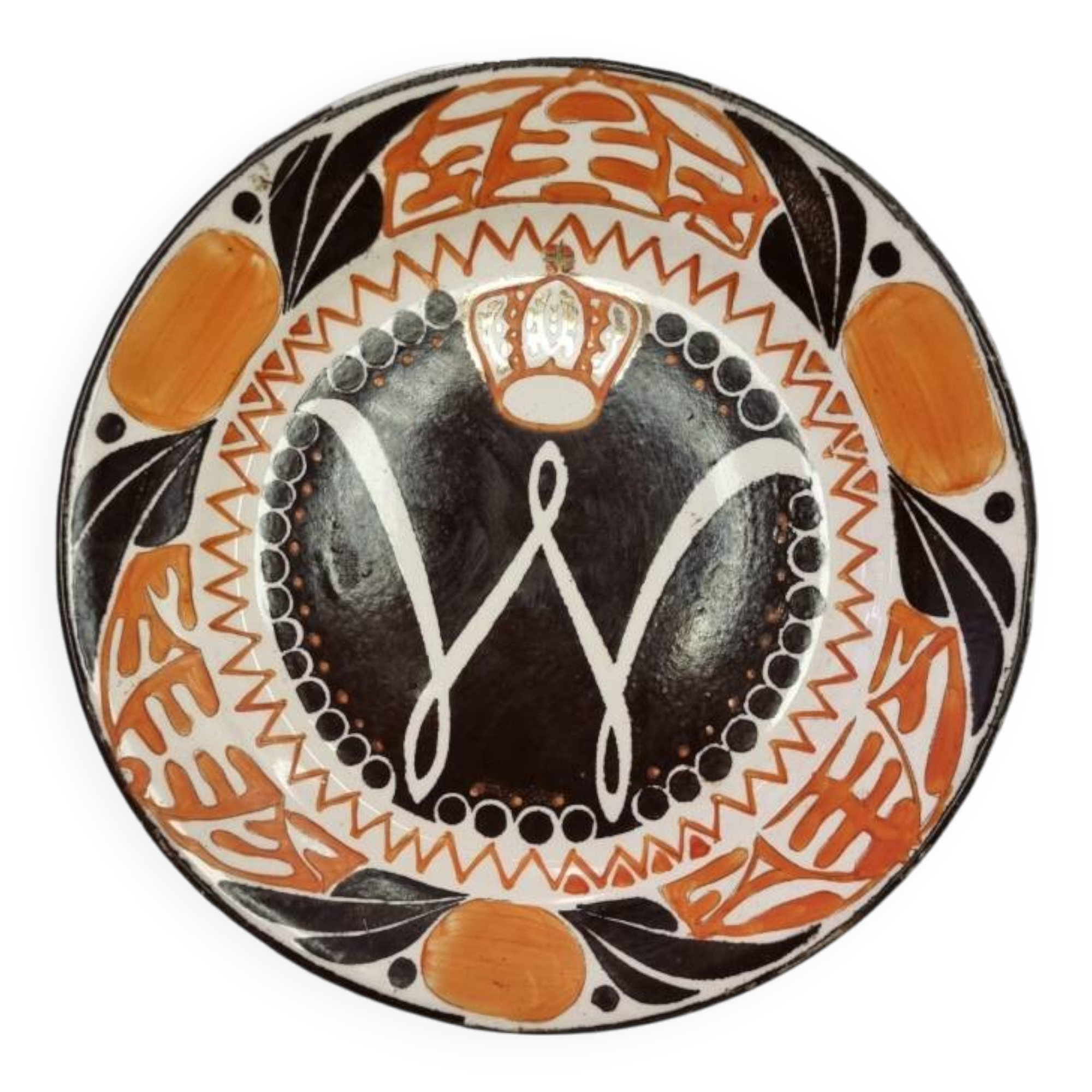 Dutch Inauguration ceramic Plate Of Wilhelmina from 1898