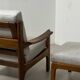 Danish teak armchair and ottoman, 1960s