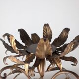 Gilded Metal Planter with Leaves Att. Hans Kögl , Germany, 1970s