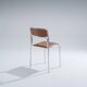 Tubular steel and cognac leatherette chair, 1980s