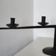Brutalist candlestick candlestick with 4 metal branches