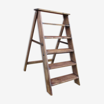 Foldable wooden ladder 5 steps to 1920/30