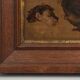 Oil on panel woman 3 faces in profile nineteenth frame wood e. jacob