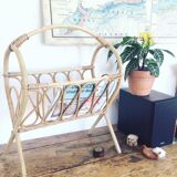 Rattan magazine holder