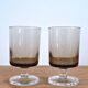 Smoked glass aperitif glass from the 70s