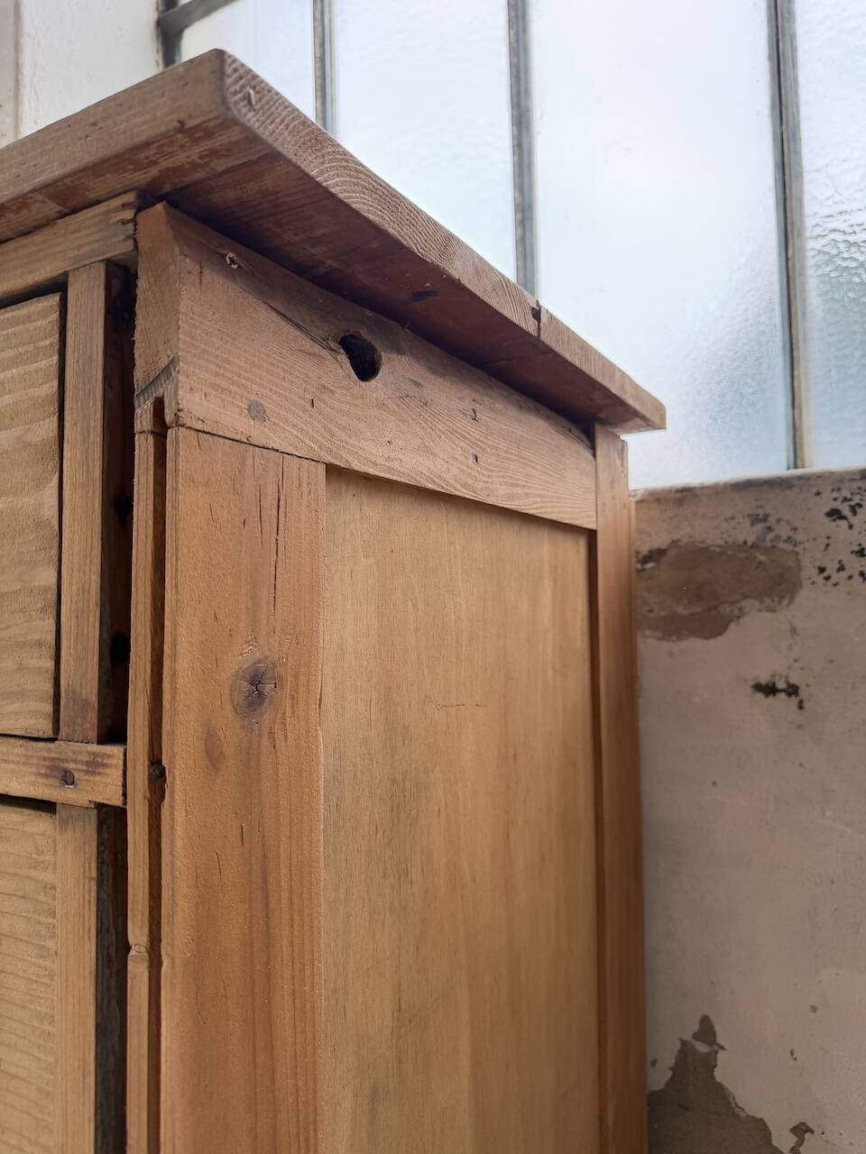 Meuble de métier pin XL années 50
