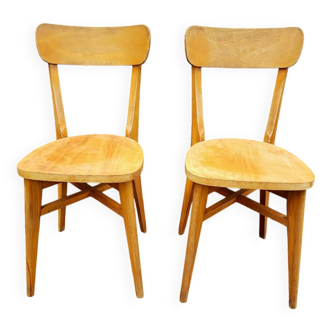 Paire de chaises bistrot vintage