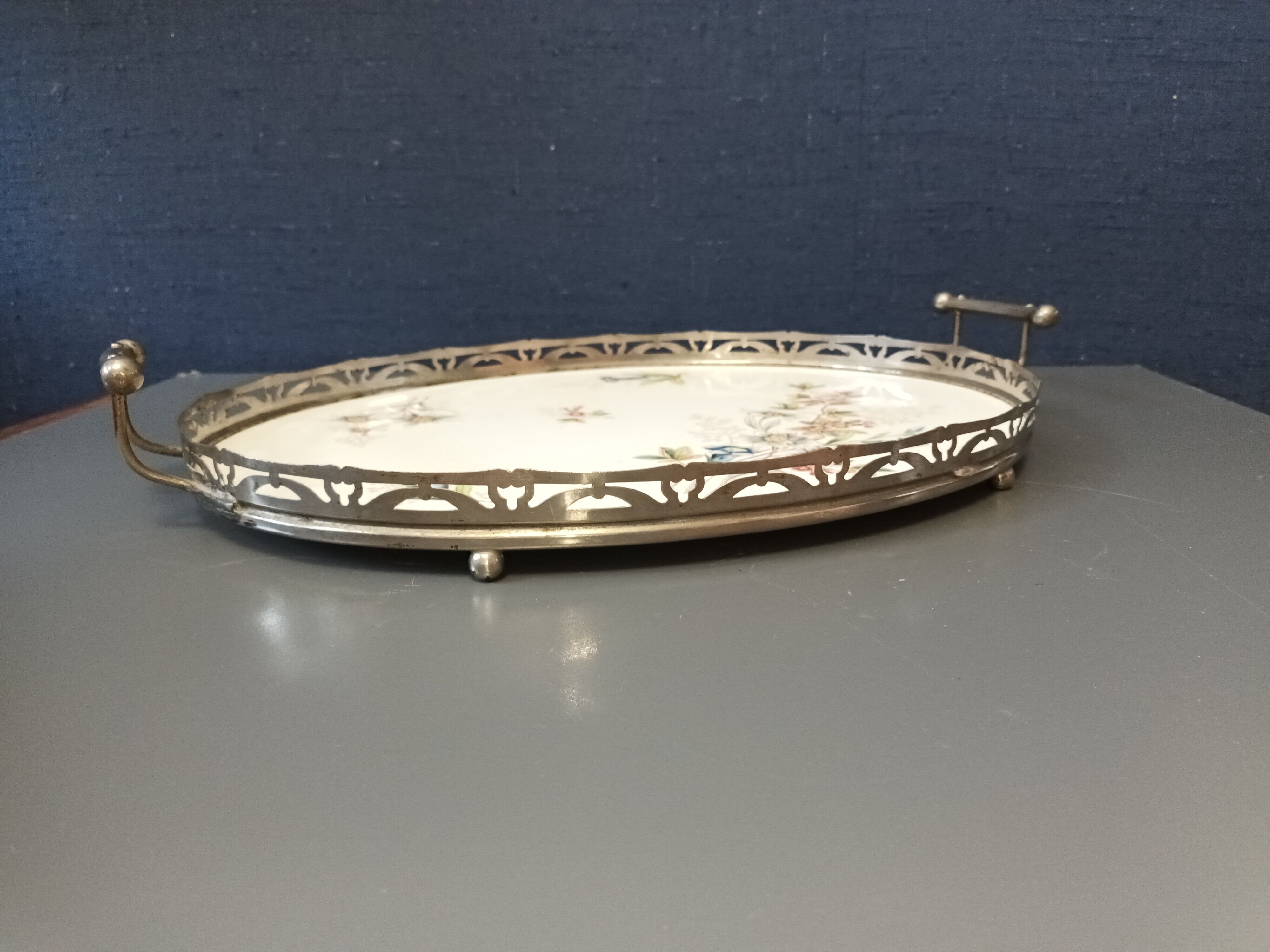earthenware and metal top