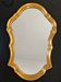 Golden wooden mirror in Louis XV Rococo style 1970