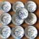 Service 10 assiettes creuses faïence Gien Terre de Fer Oiseau modèle Proven