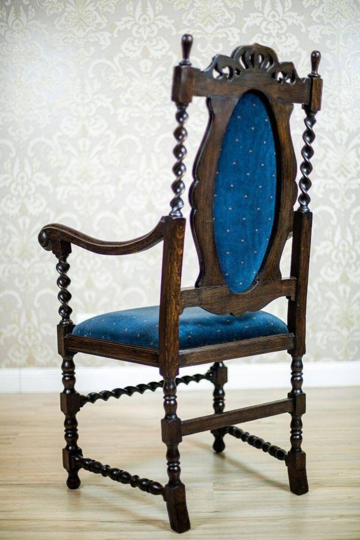 Antique Eclectic Carved Armchairs, 1890s
