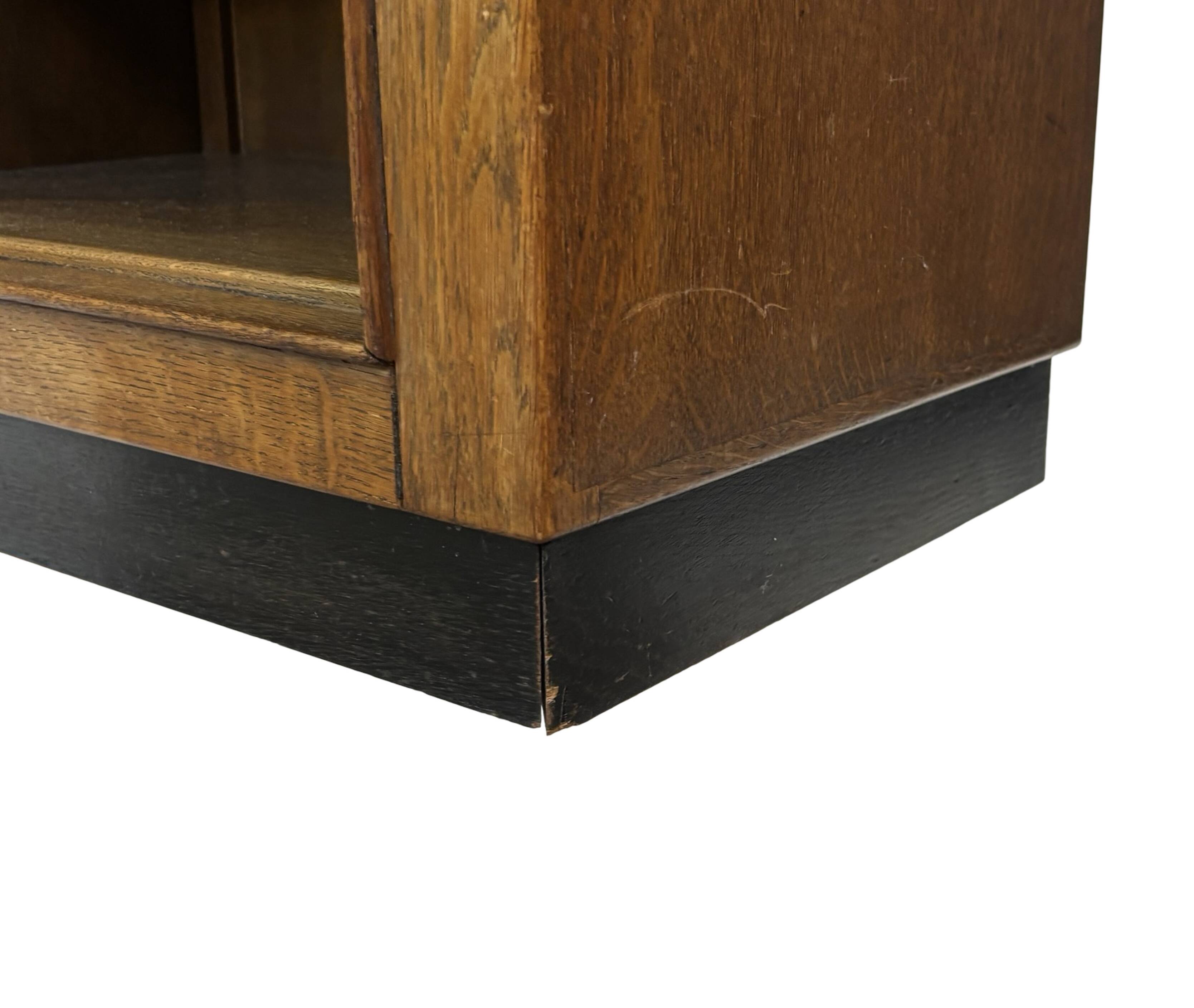 Art Deco XL Wall Cabinet Bookcase 1930s Oak Open Cabinet The Netherlands