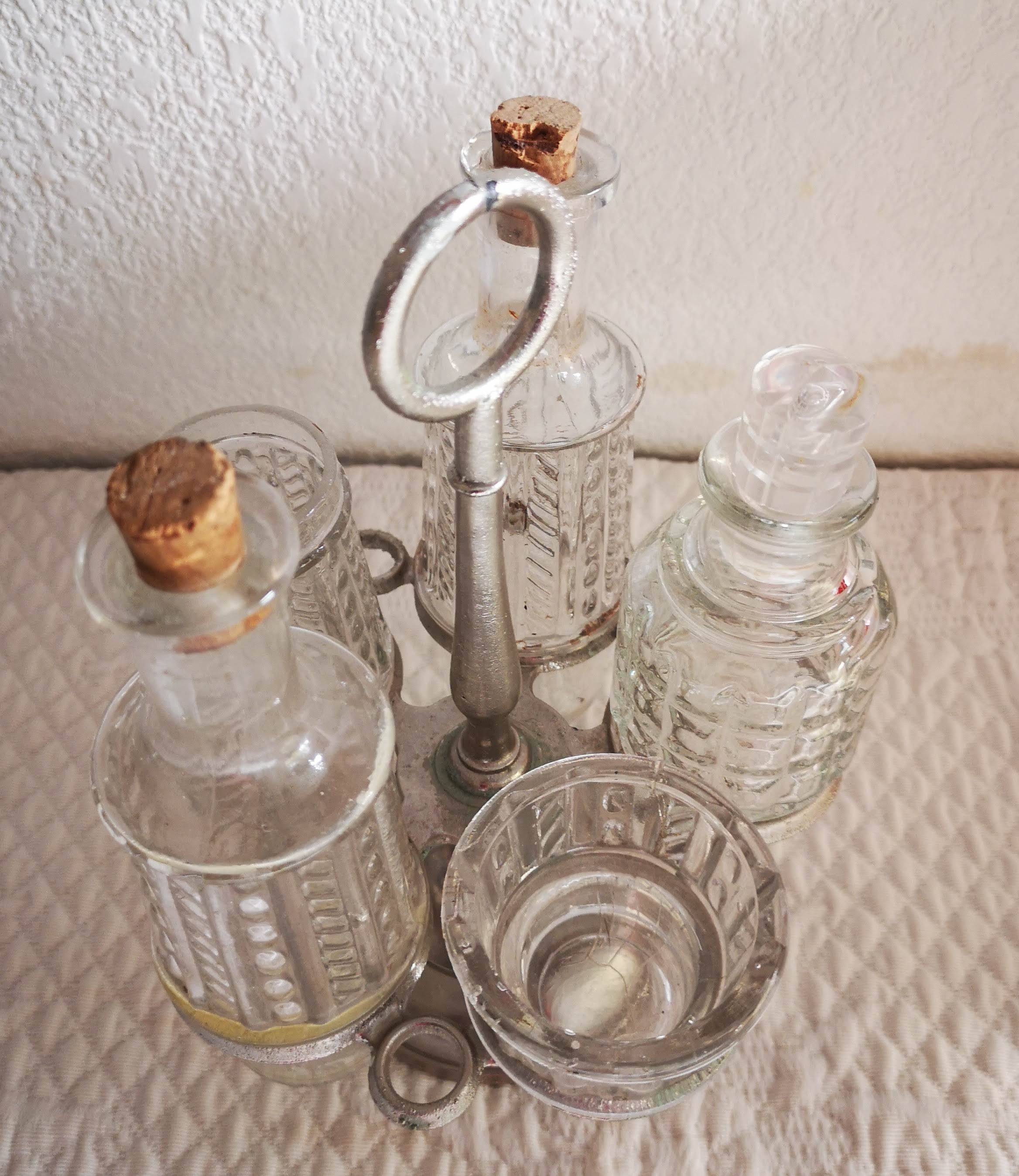 Serviteur De Table Vintage 1950 – Teck Et Verre Vert – Plateau Roulant