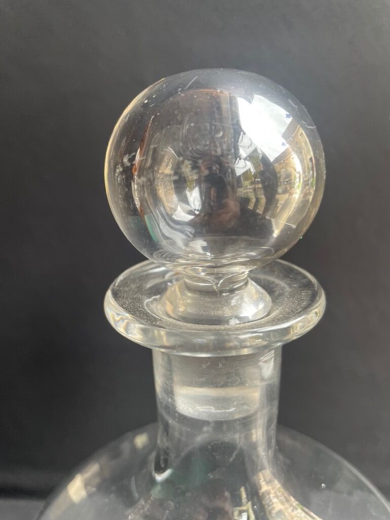 Saint Louis service Azur plain stamped decanter