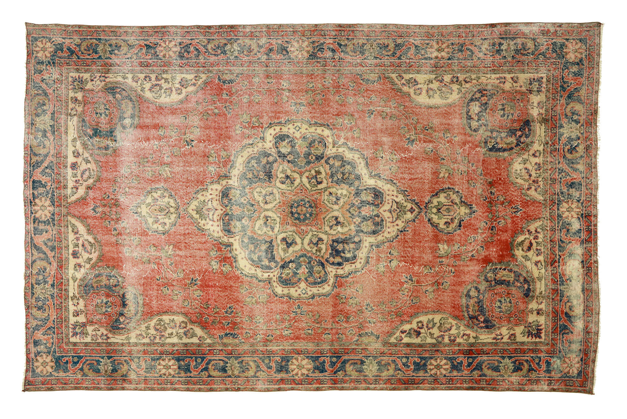 Anatolian handmade vintage rug 317 cm x 206 cm